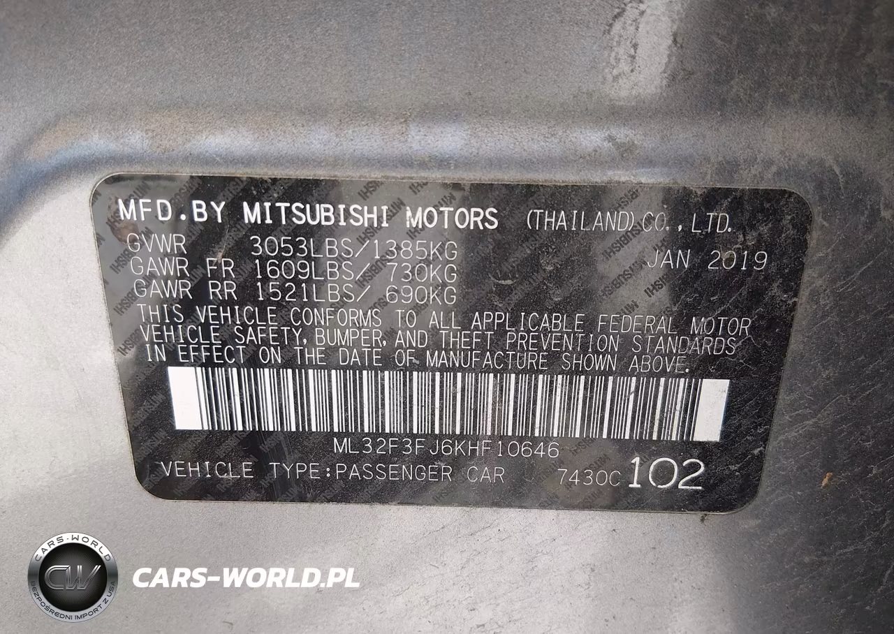 2019 Mitsubishi Mirage G4 Es VIN:ML32F3FJ6KHF10646 - 9