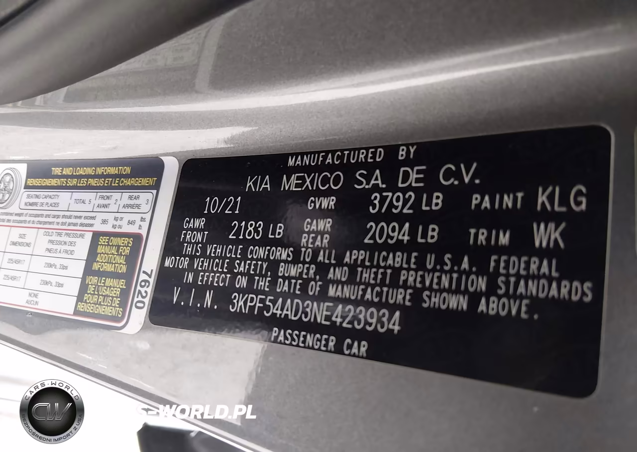 2022 Kia Forte Gt-Line VIN:3KPF54AD3NE423934 - 9