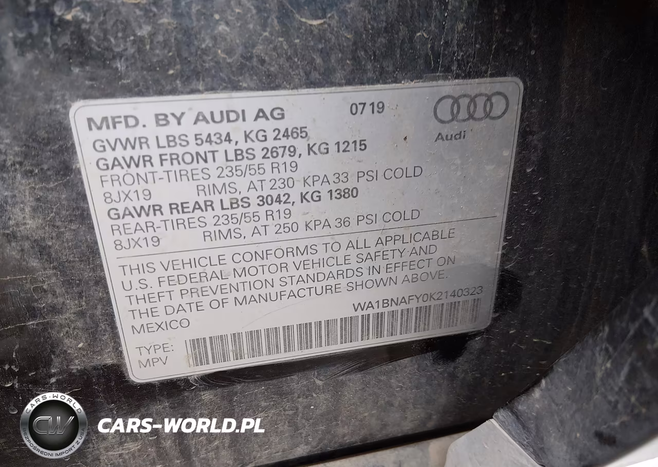 AUDI Q5 PREMIUM VIN:WA1BNAFY0K2140323 - 9