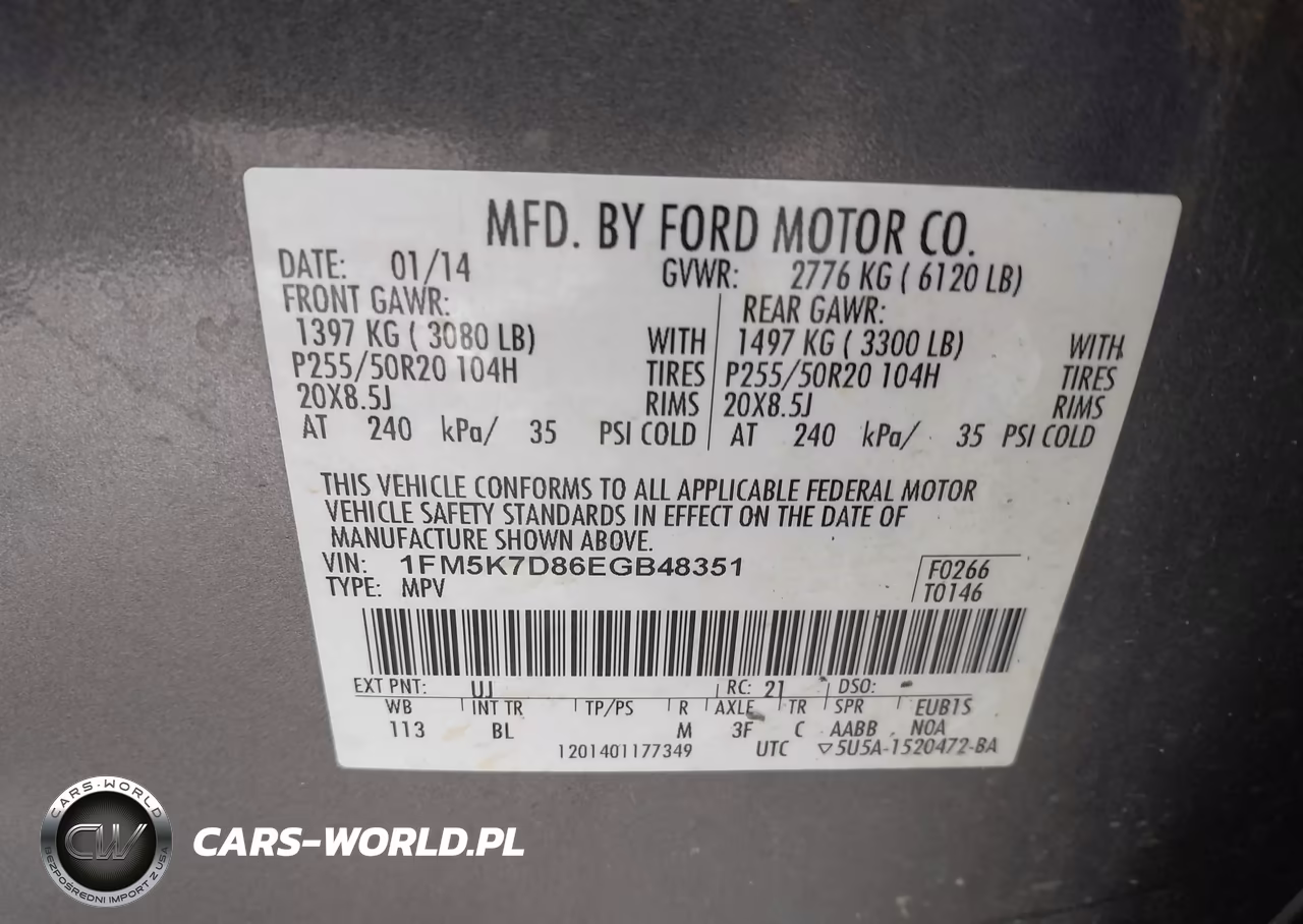 2014 Ford Explorer Xlt VIN:1FM5K7D86EGB48351 - 9