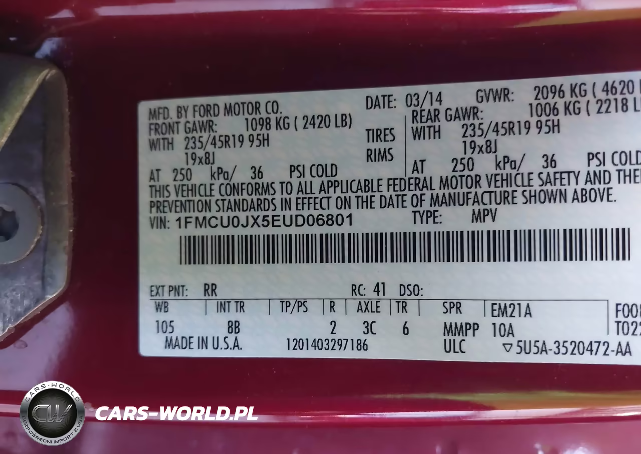 2014 Ford Escape Titanium VIN:1FMCU0JX5EUD06801 - 9