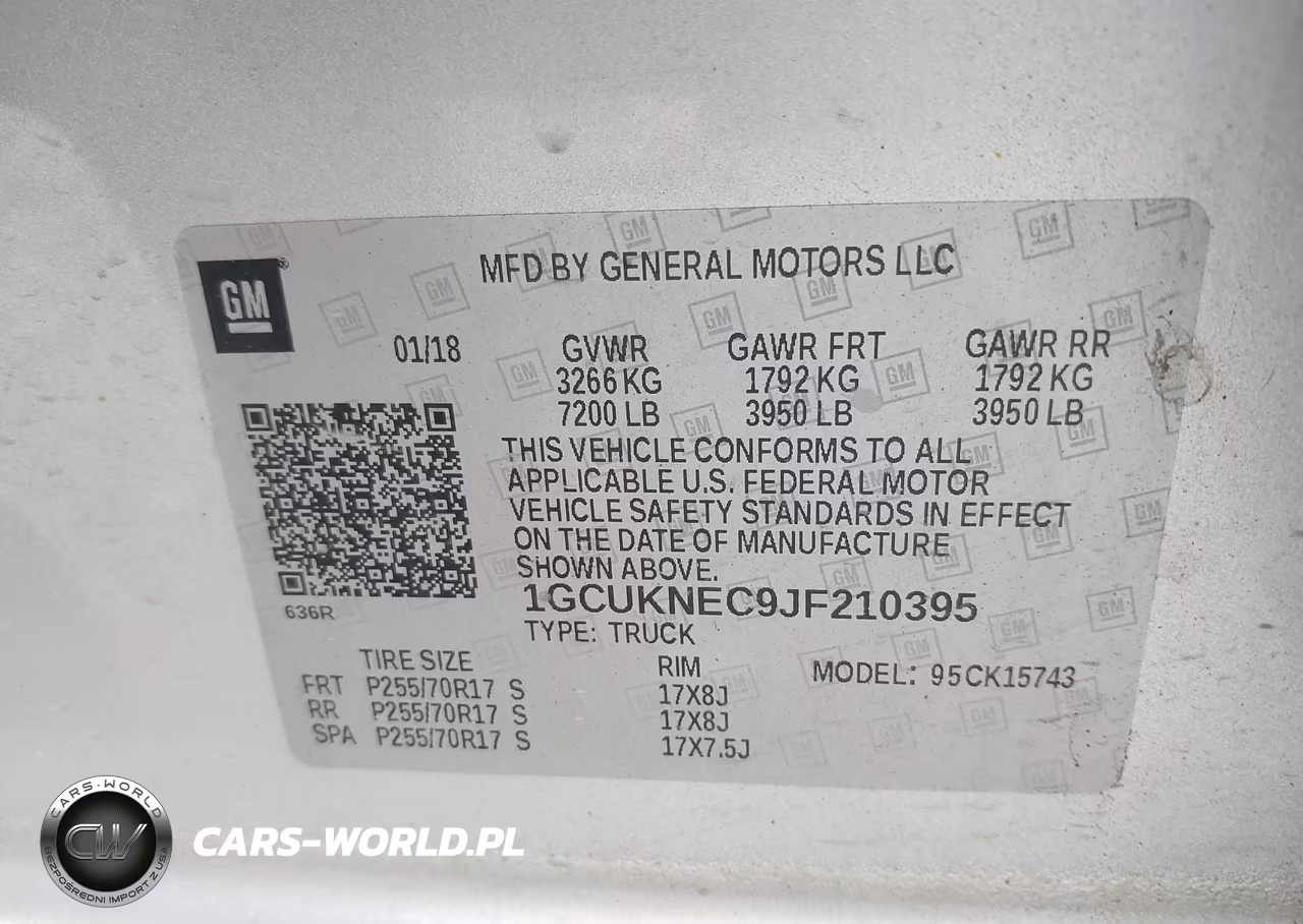 2018 Chevrolet Silverado 1500 Wt VIN:1GCUKNEC9JF210395 - 9