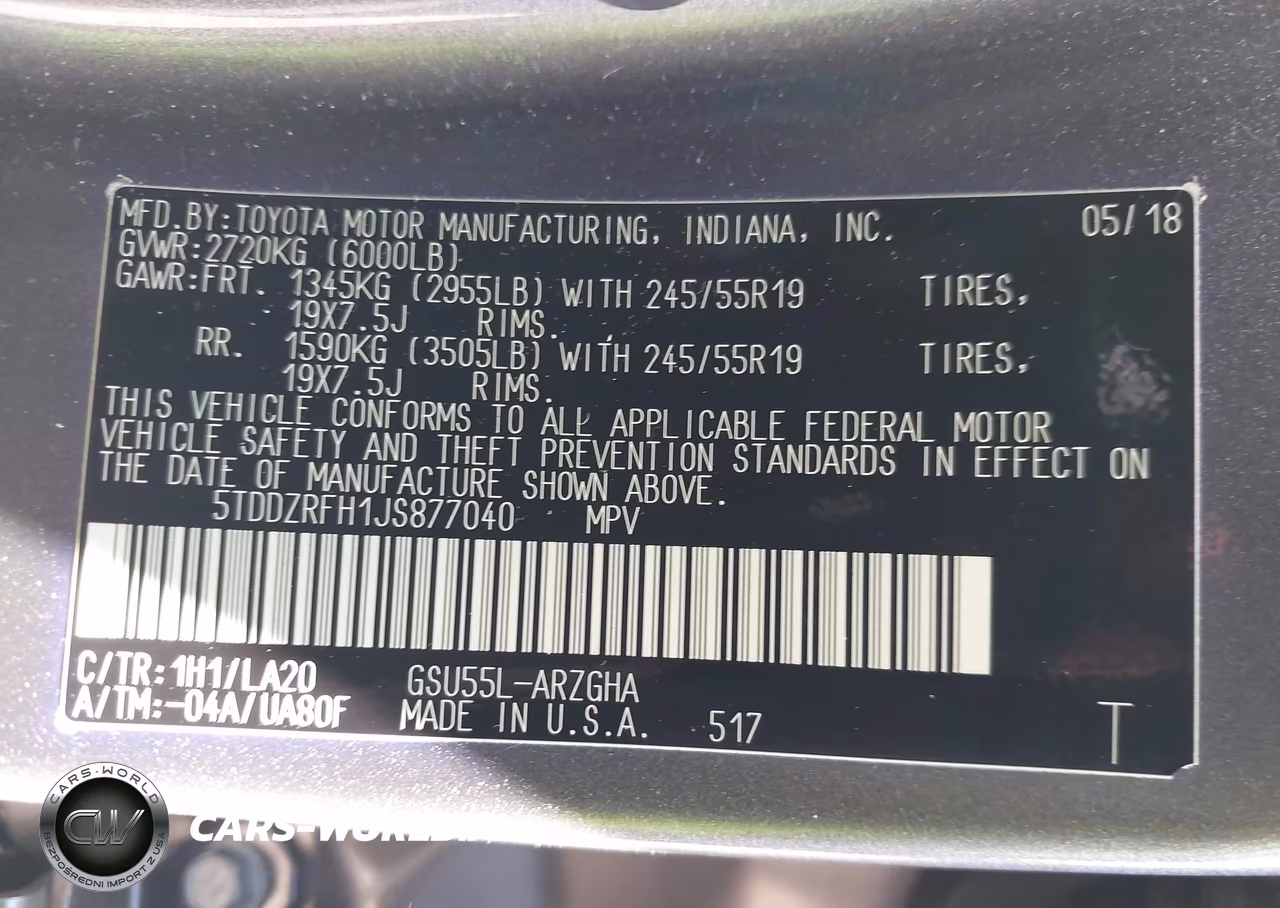 2018 Toyota Highlander Limited VIN:5TDDZRFH1JS877040 - 9