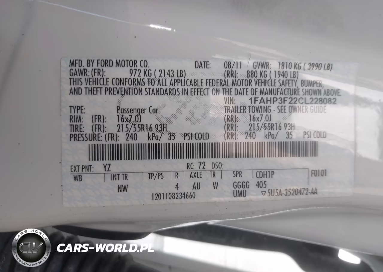 2012 Ford Focus Se VIN:1FAHP3F22CL228082 - 9