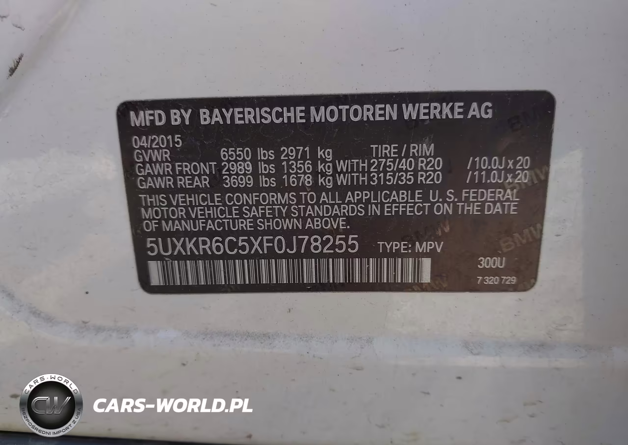 2015 BMW X5 xDrive50I VIN:5UXKR6C5XF0J78255 - 9