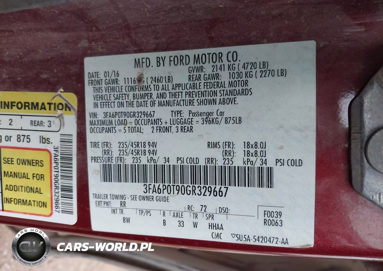 2016 Ford Fusion Se VIN:3FA6P0T90GR329667 - 9