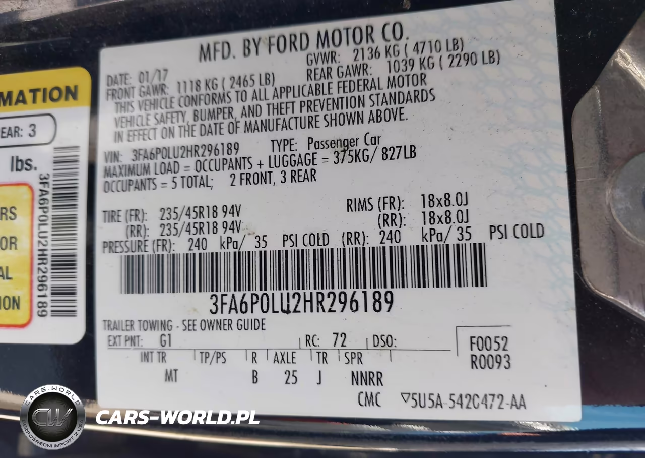 2017 Ford Fusion Hybrid Se VIN:3FA6P0LU2HR296189 - 9
