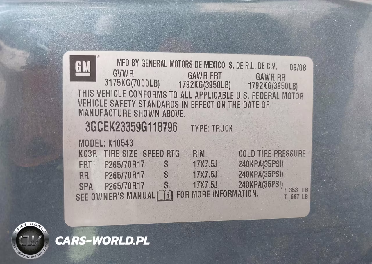 2009 Chevrolet Silverado 1500 Lt VIN:3GCEK23359G118796 - 9