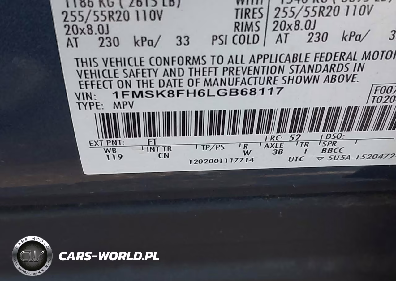 2020 Ford Explorer Limited VIN:1FMSK8FH6LGB68117 - 9