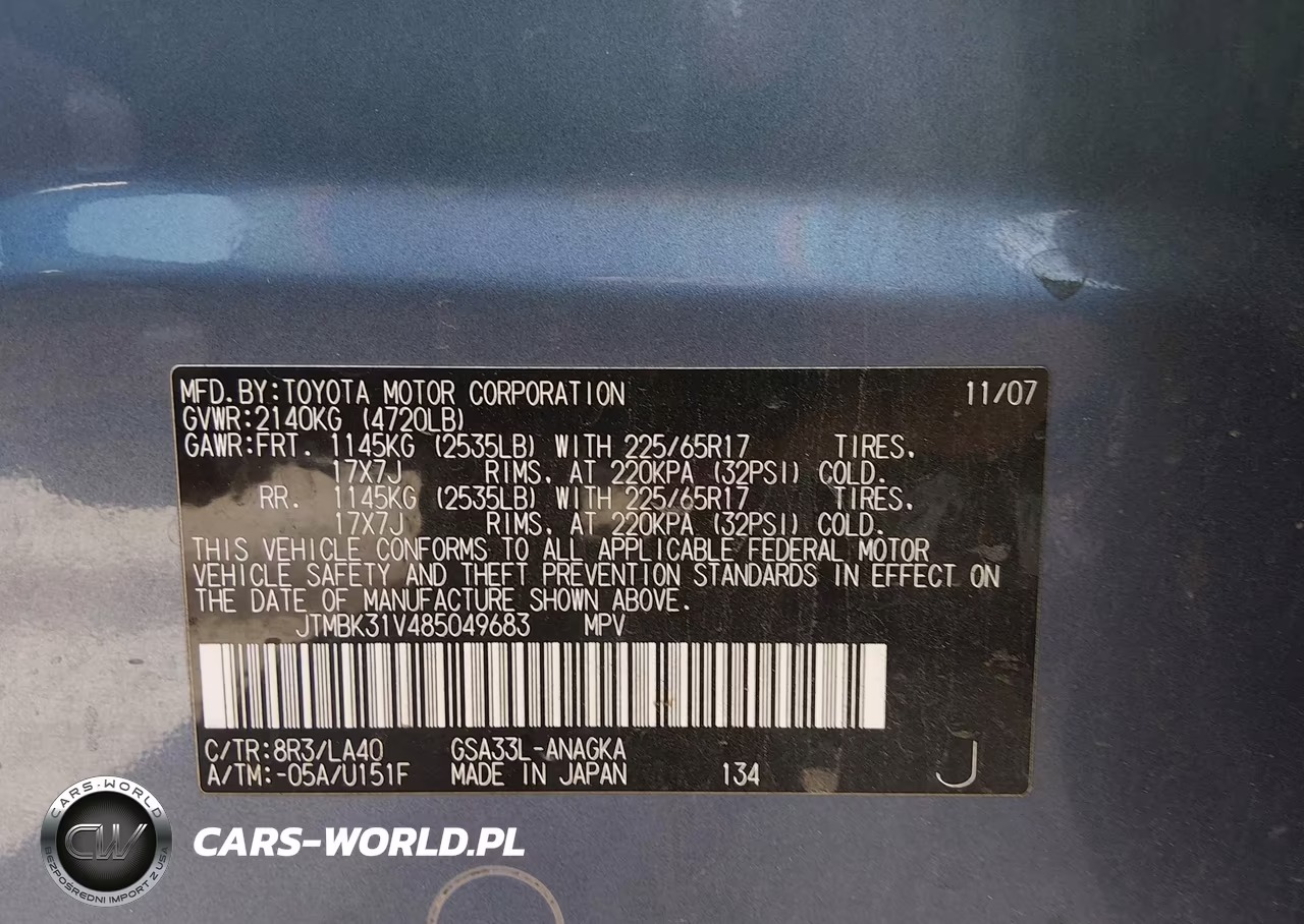 2008 Toyota Rav4 Limited V6 VIN:JTMBK31V485049683 - 9