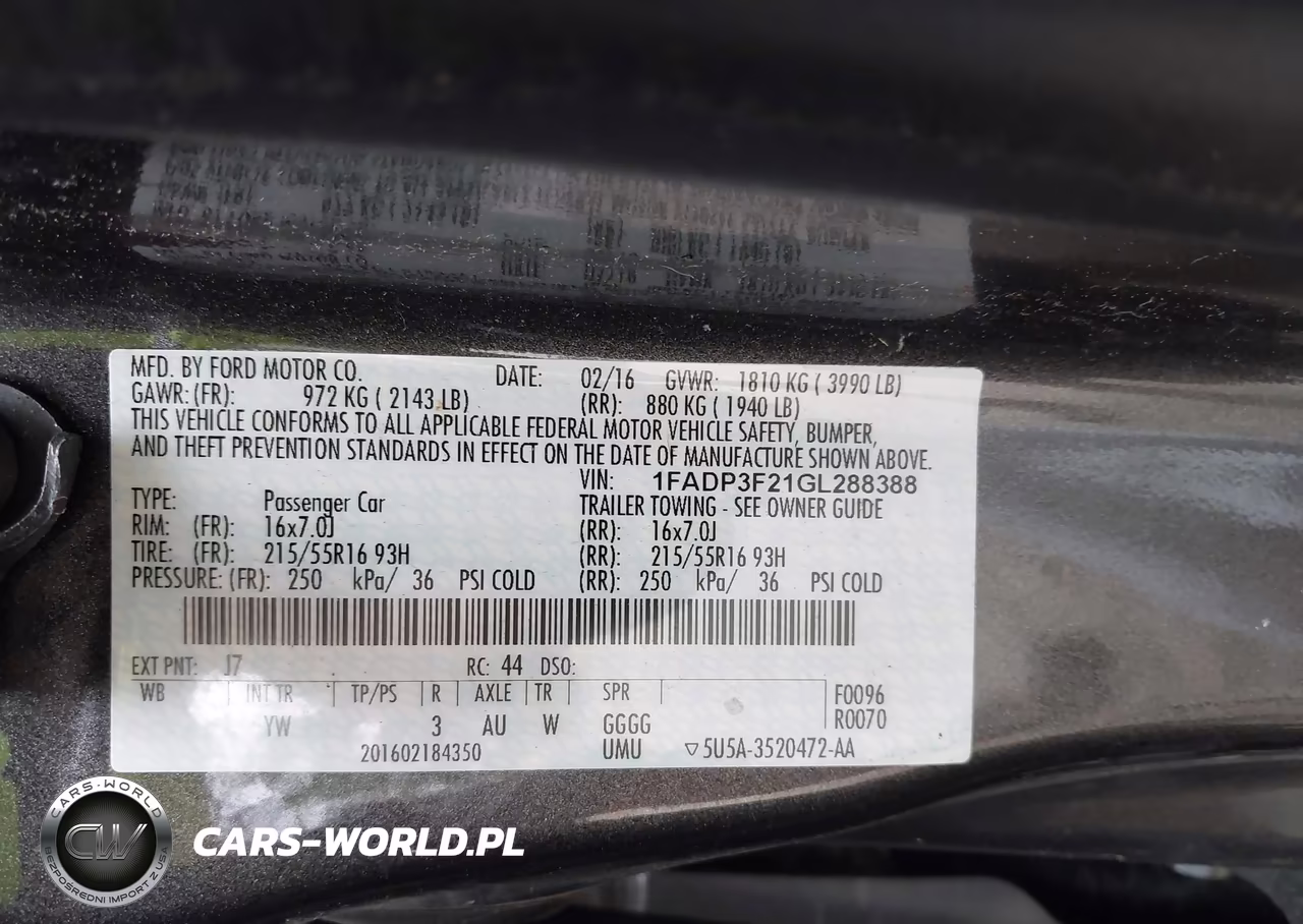 2016 Ford Focus Se VIN:1FADP3F21GL288388 - 9