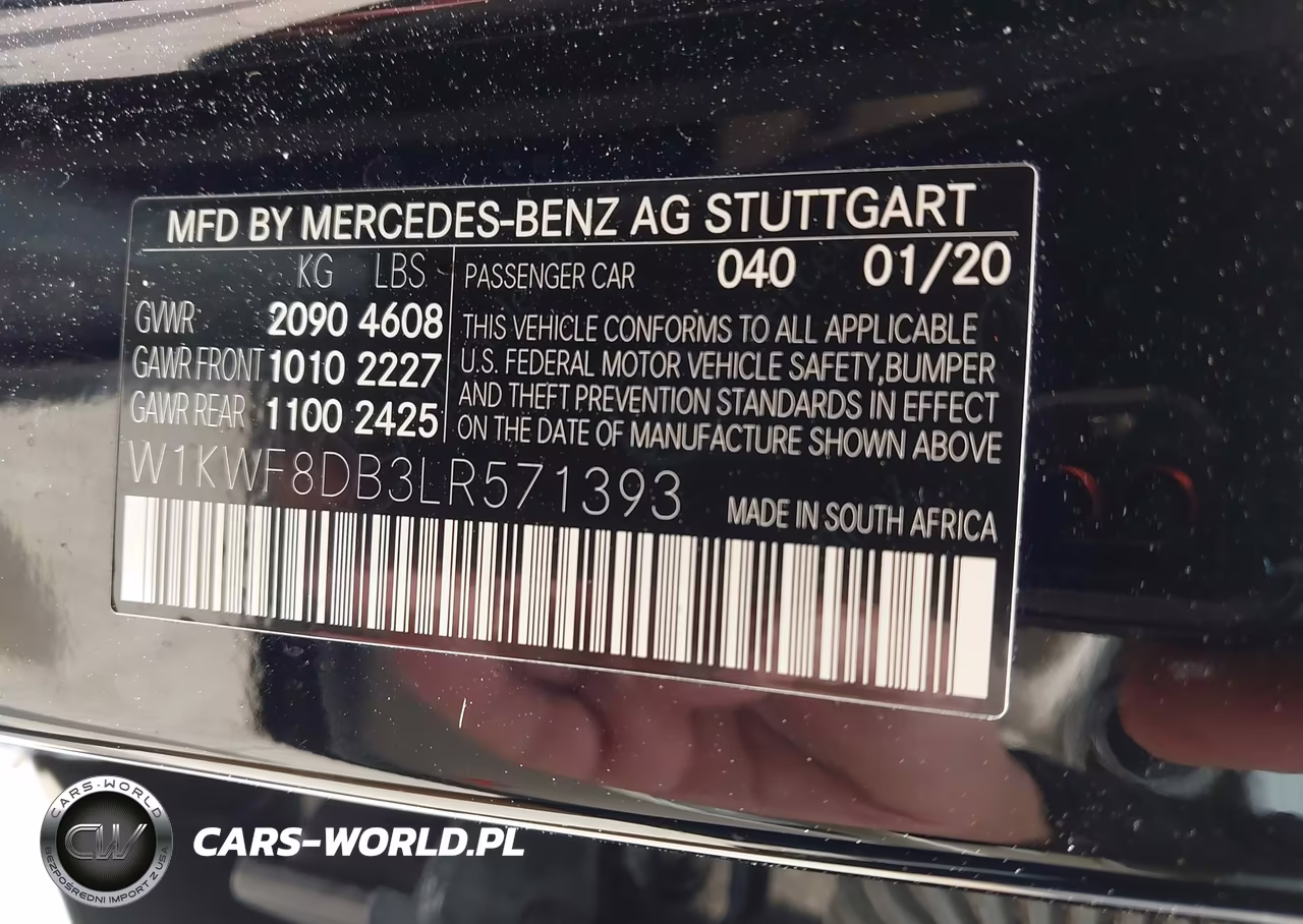 2020 Mercedes-Benz C 300 VIN:W1KWF8DB3LR571393 - 9