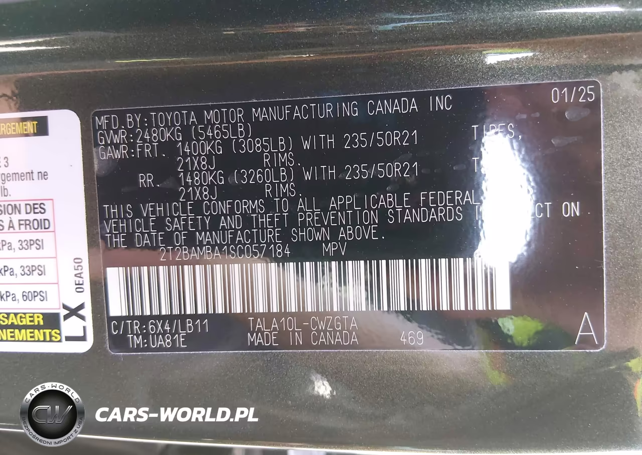 2025 Lexus Rx 350 Premium Plus VIN:2T2BAMBA1SC057184 - 9