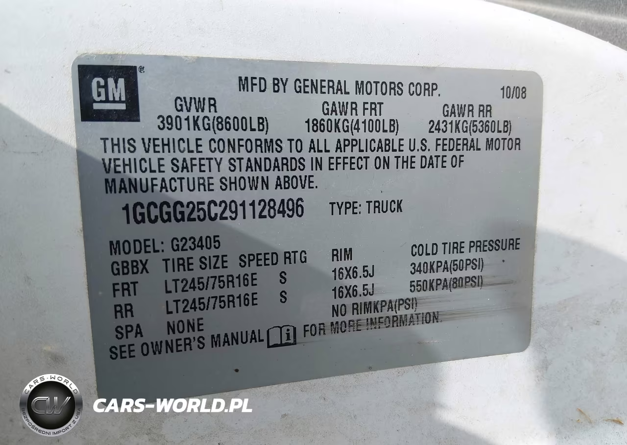 2009 Chevrolet Express 2500 Work Van VIN:1GCGG25C291128496 - 9
