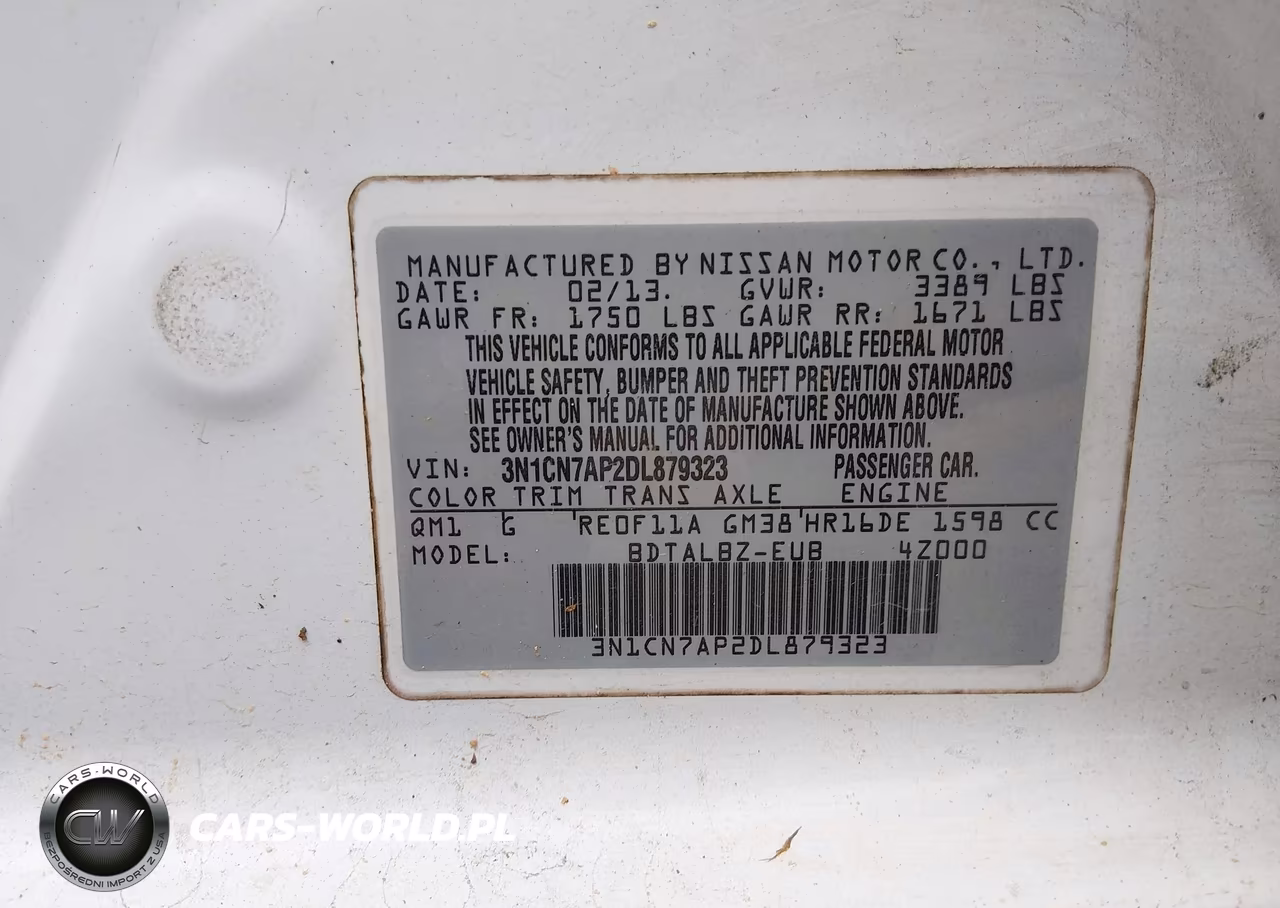 2013 Nissan Versa 1.6 Sv VIN:3N1CN7AP2DL879323 - 9