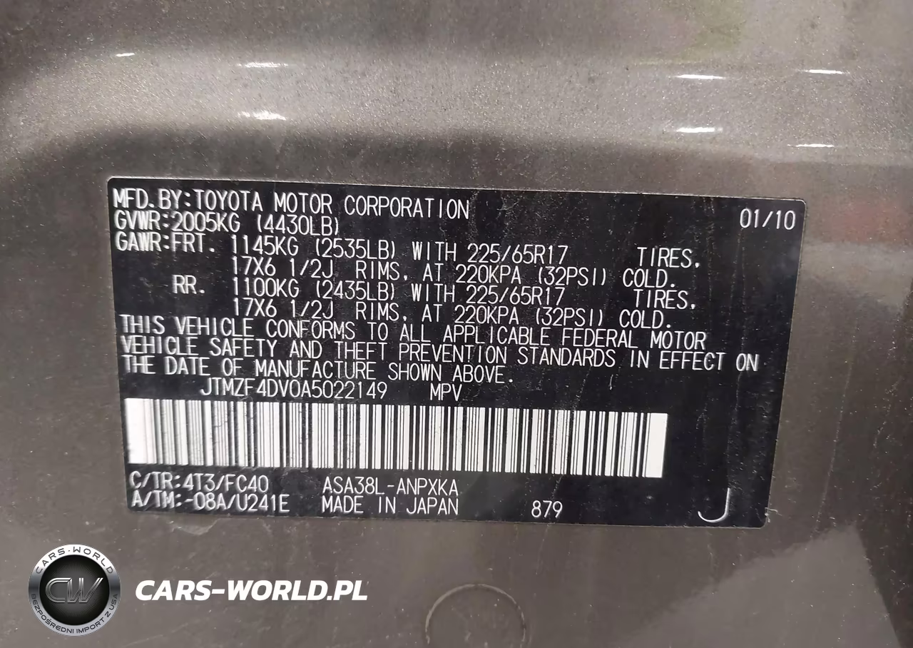 2010 Toyota Rav4 VIN:JTMZF4DV0A5022149 - 9
