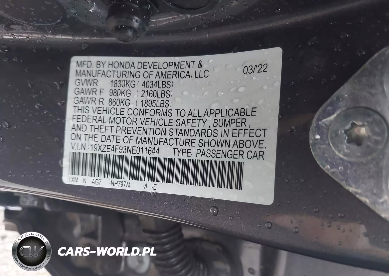 2022 Honda Insight Touring VIN:19XZE4F93NE011644 - 9
