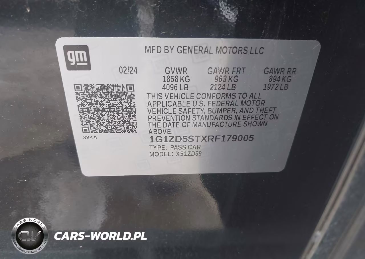 2024 Chevrolet Malibu Fwd 1Lt VIN:1G1ZD5STXRF179005 - 9