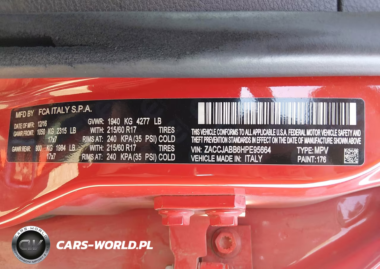 2017 Jeep Renegade Latitude Fwd VIN:ZACCJABB6HPE95664 - 9