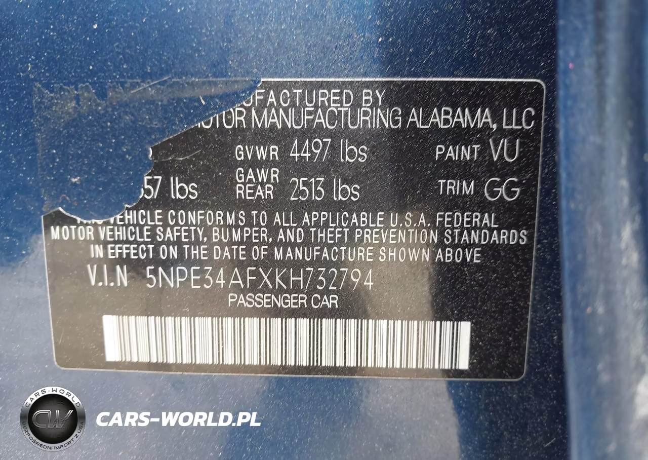 2019 Hyundai Sonata Limited VIN:5NPE34AFXKH732794 - 9