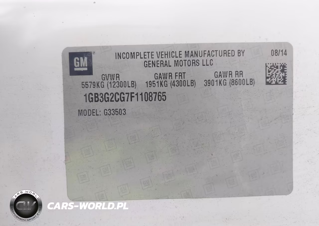 2015 Chevrolet Express Cutaway 3500 VIN:1GB3G2CG7F1108765 - 9