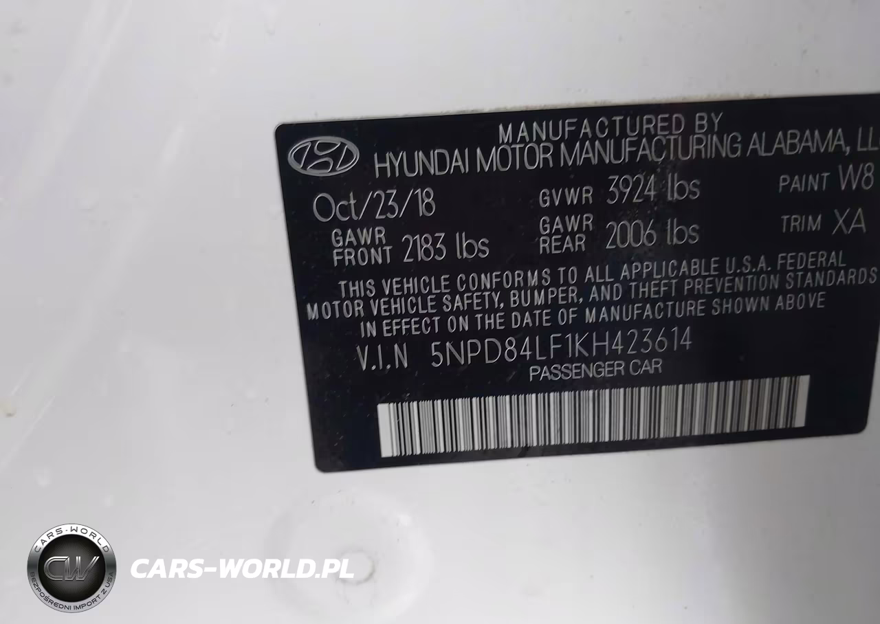 2019 Hyundai Elantra Sel VIN:5NPD84LF1KH423614 - 9