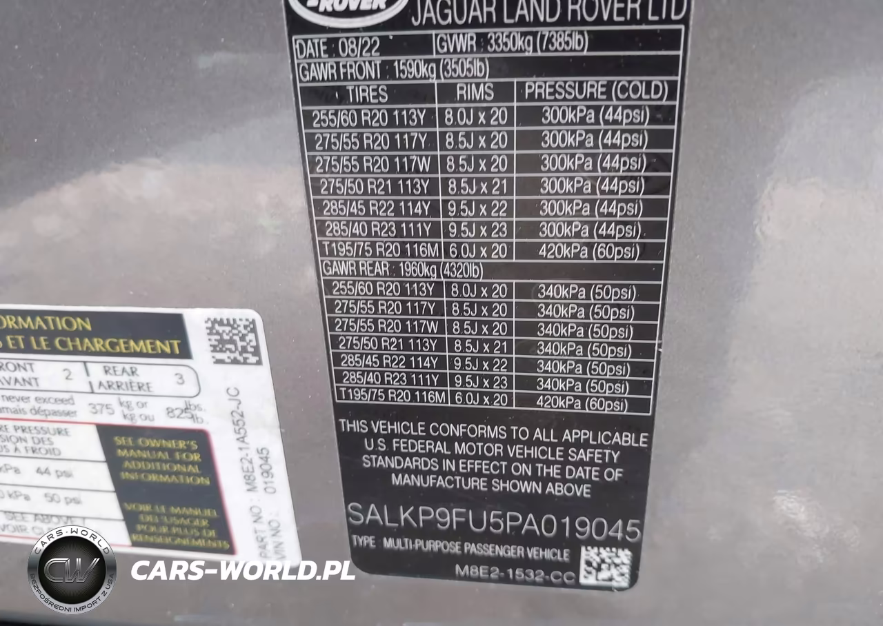 2023 Land Rover Range Rover P400 Se VIN:SALKP9FU5PA019045 - 9