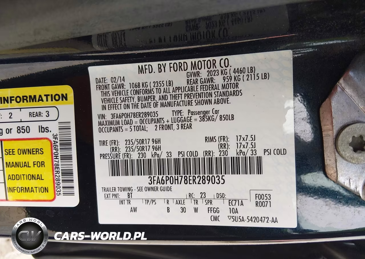 2014 Ford Fusion Se VIN:3FA6P0H78ER289035 - 9