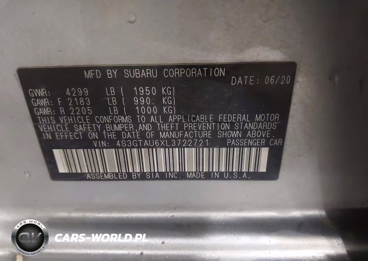 2020 Subaru Impreza Limited 5-Door VIN:4S3GTAU6XL3722721 - 9