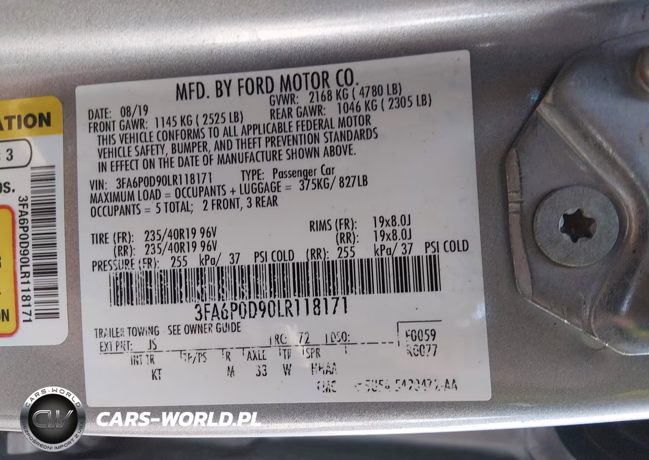 2020 Ford Fusion Titanium VIN:3FA6P0D90LR118171 - 9