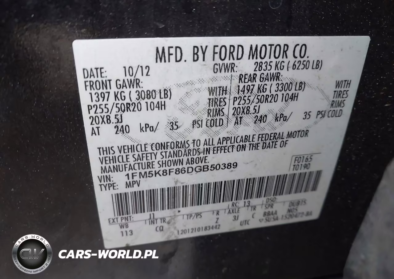 2013 Ford Explorer Limited VIN:1FM5K8F86DGB50389 - 9