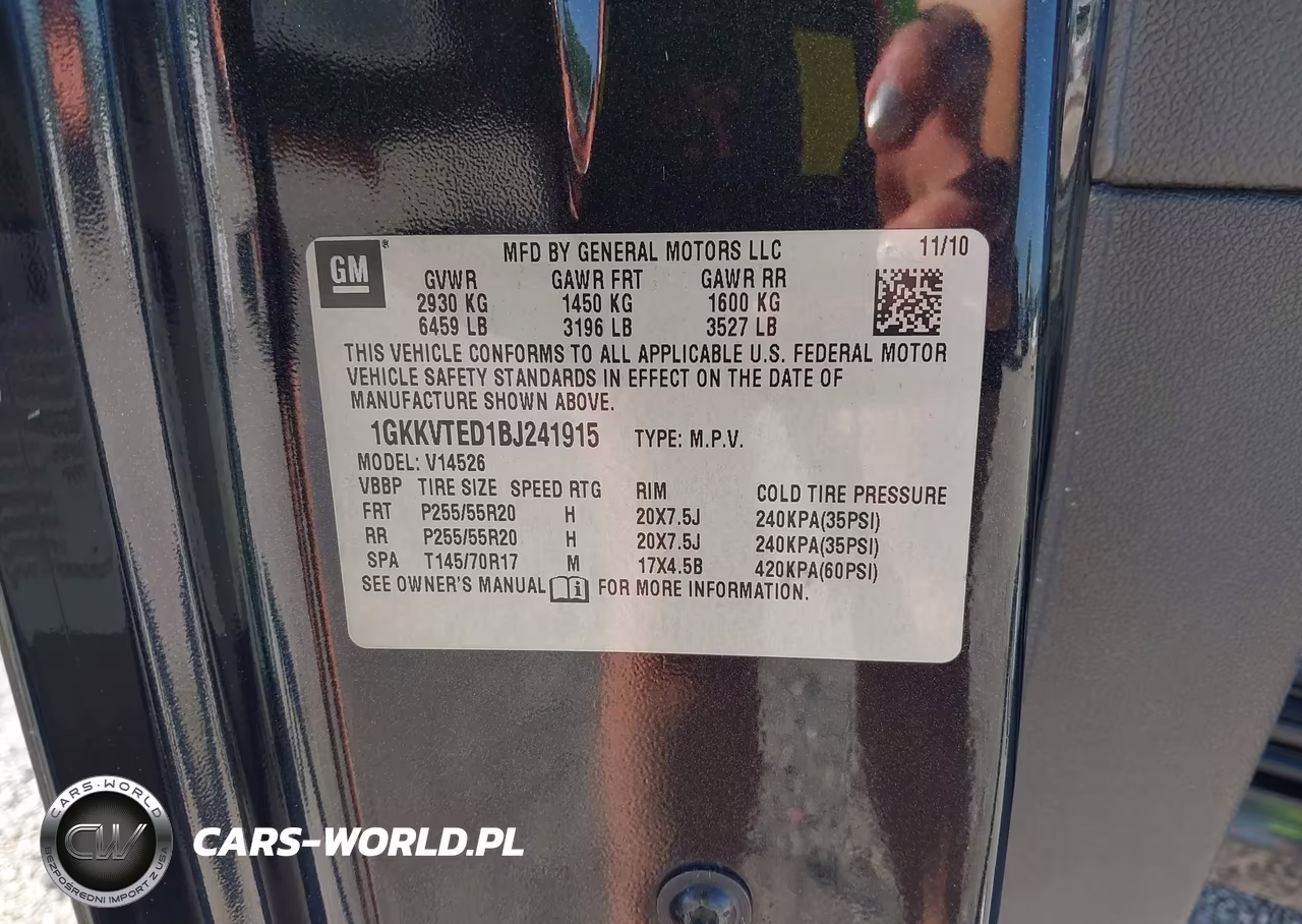 2011 GMC Acadia Denali VIN:1GKKVTED1BJ241915 - 9