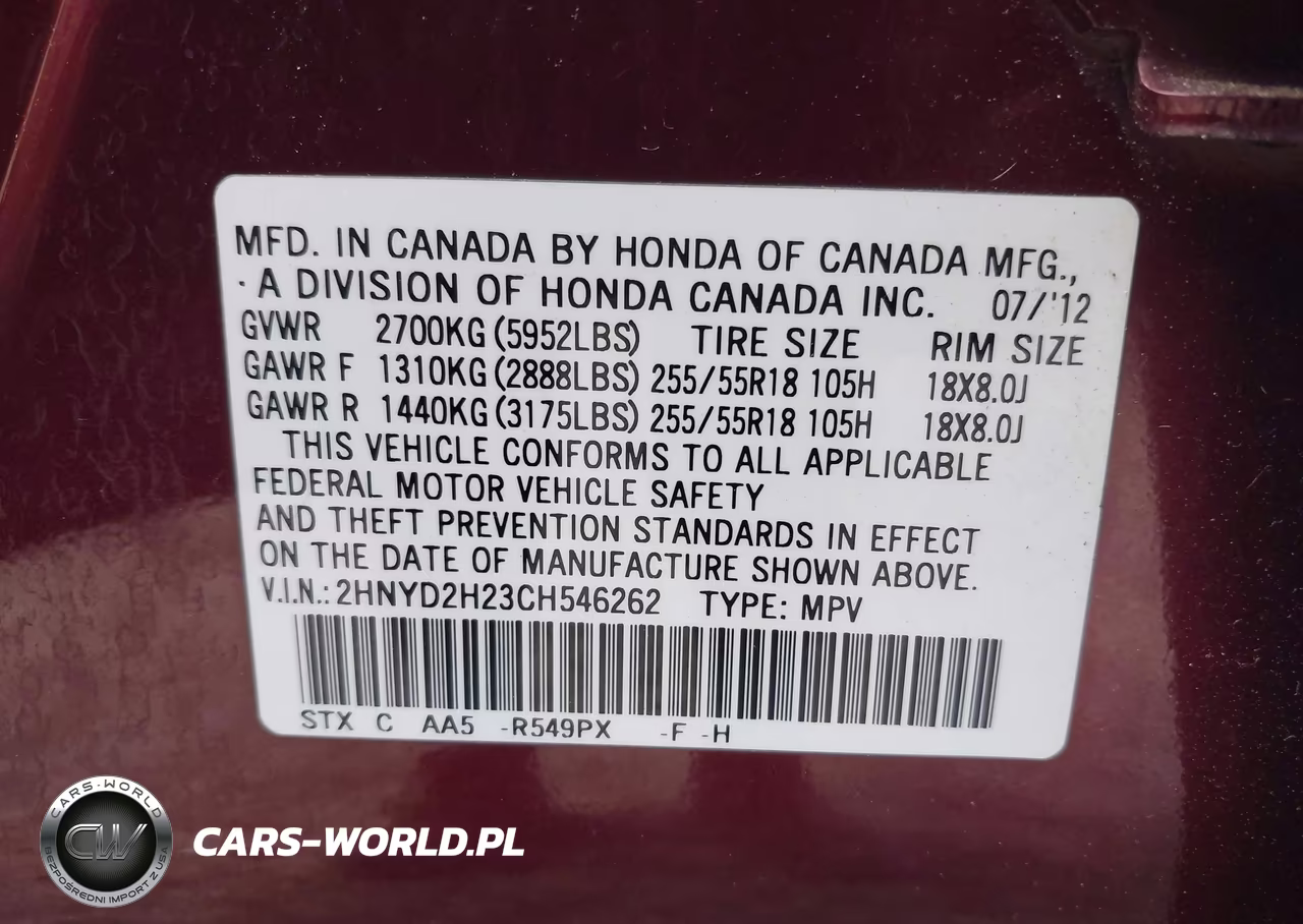 2012 Acura Mdx VIN:2HNYD2H23CH546262 - 9