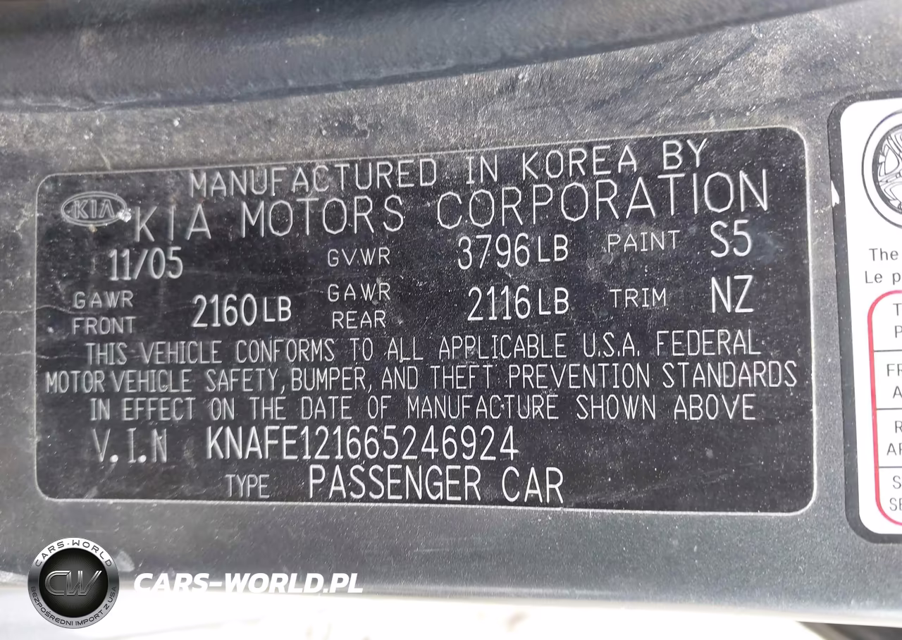 2006 Kia Spectra Ex-Lx-Sx VIN:KNAFE121665246924 - 9