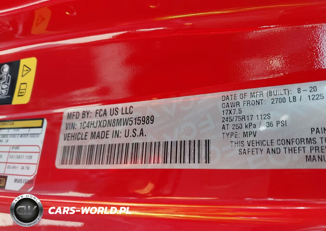 2021 Jeep Wrangler Unlimited Sport S 4X4 VIN:1C4HJXDN8MW515989 - 9