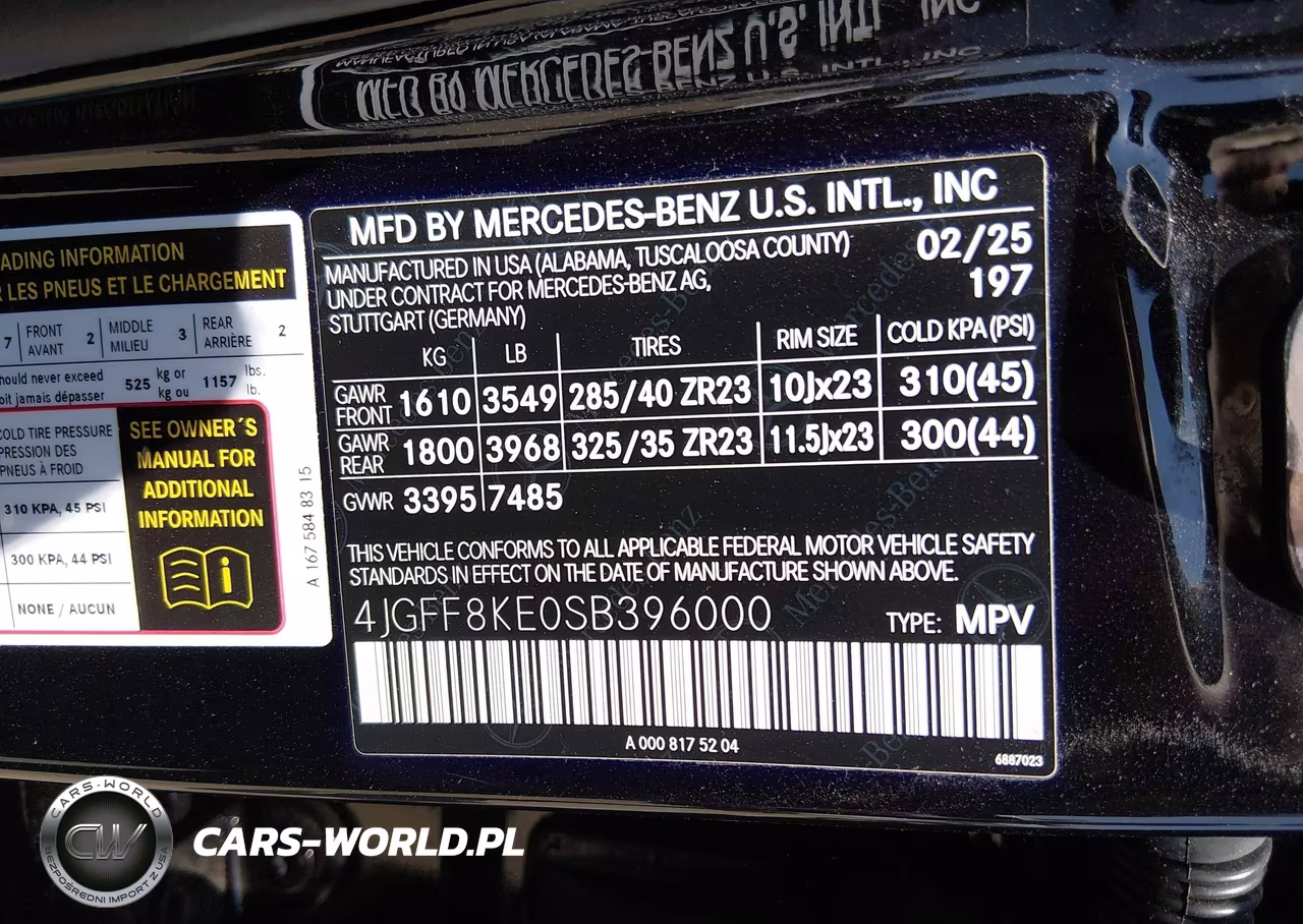 2025 Mercedes-Benz Amg Gls 63 4Matic+ VIN:4JGFF8KE0SB396000 - 9