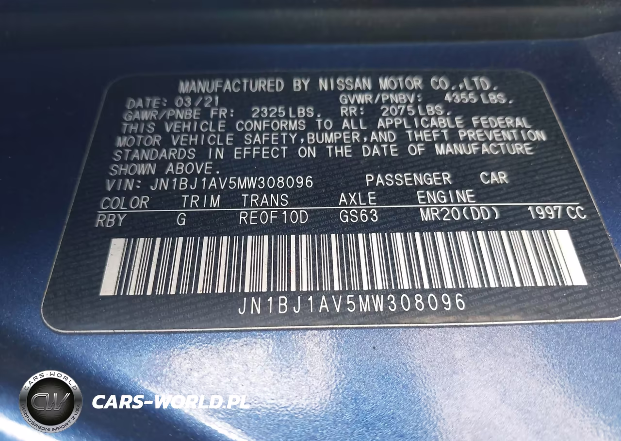 2021 Nissan Rogue Sport S Fwd Xtronic Cvt VIN:JN1BJ1AV5MW308096 - 9