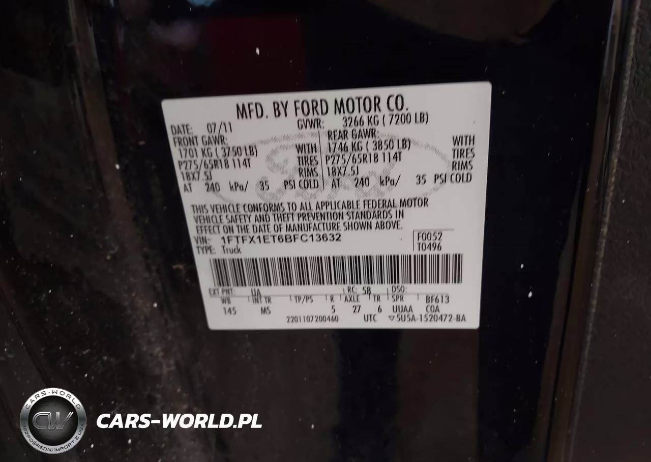 2011 Ford F-150 Fx4-Lariat-Xl-Xlt VIN:1FTFX1ET6BFC13632 - 9