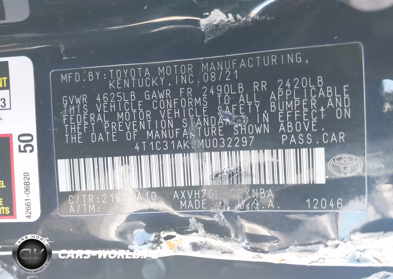 2021 Toyota Camry Le Hybrid VIN:4T1C31AK3MU032297 - 9