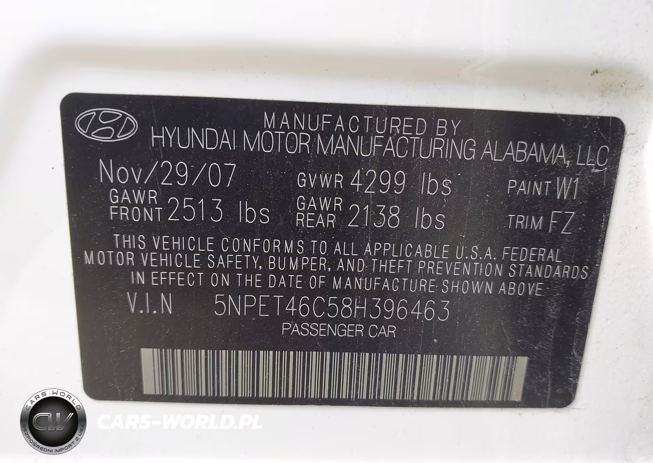 2008 Hyundai Sonata Gls VIN:5NPET46C58H396463 - 9