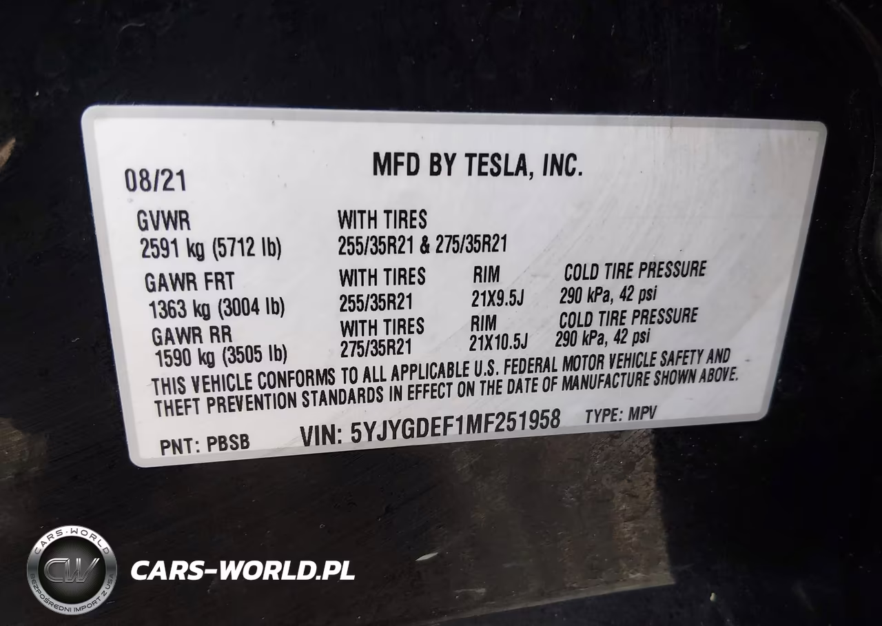 2021 Tesla Model Y Performance Dual Motor All-Wheel Drive VIN:5YJYGDEF1MF251958 - 9