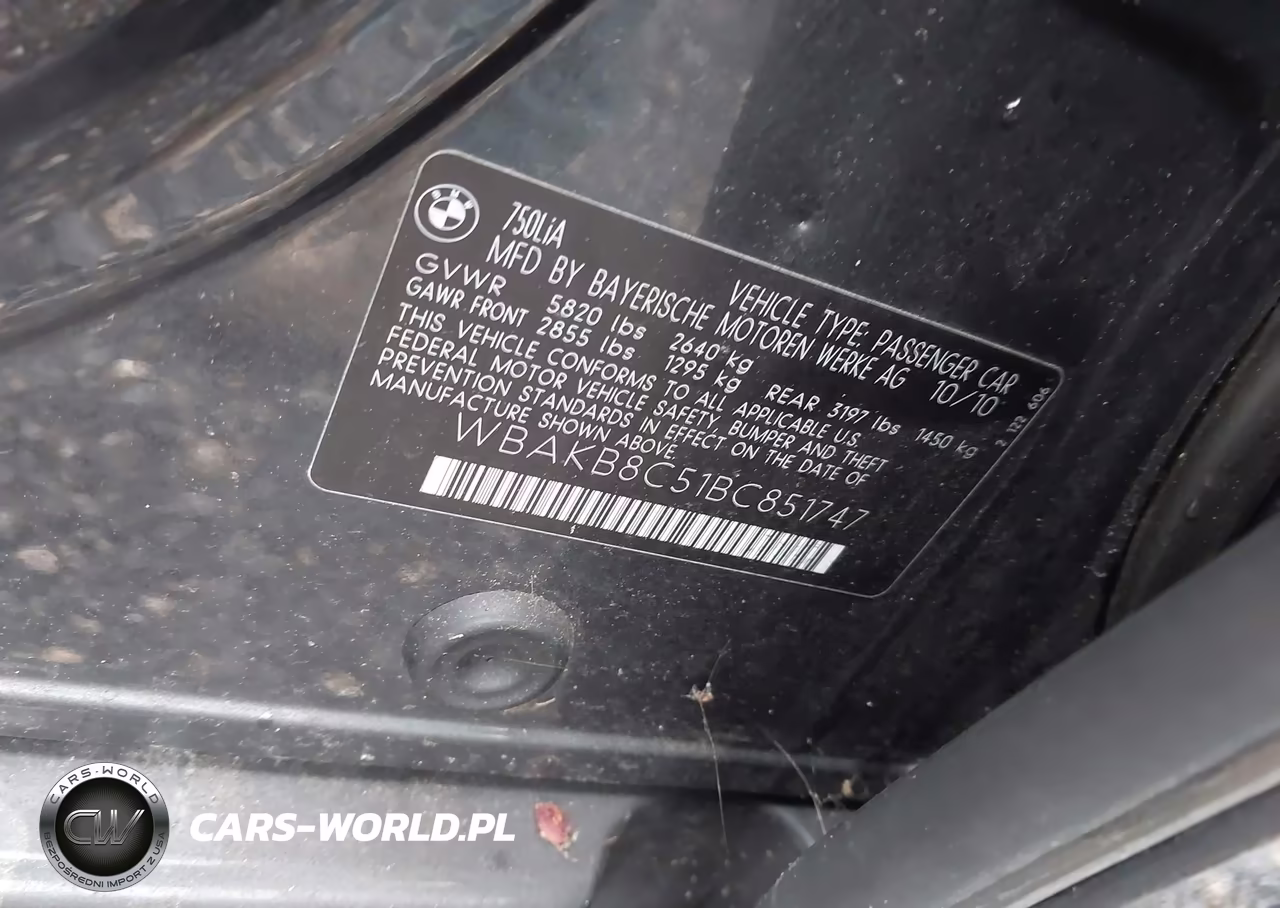 2011 BMW 750Li VIN:WBAKB8C51BC851747 - 9