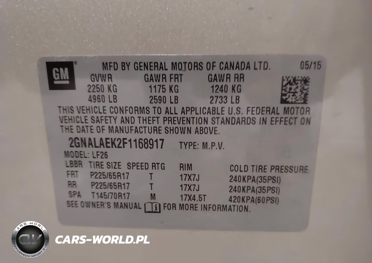 2015 Chevrolet Equinox Ls VIN:2GNALAEK2F1168917 - 9