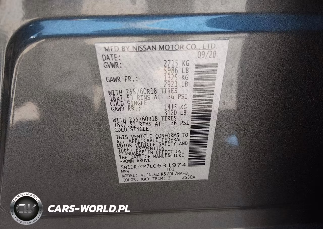 2020 Nissan Pathfinder Sl 4Wd VIN:5N1DR2CM7LC631974 - 9