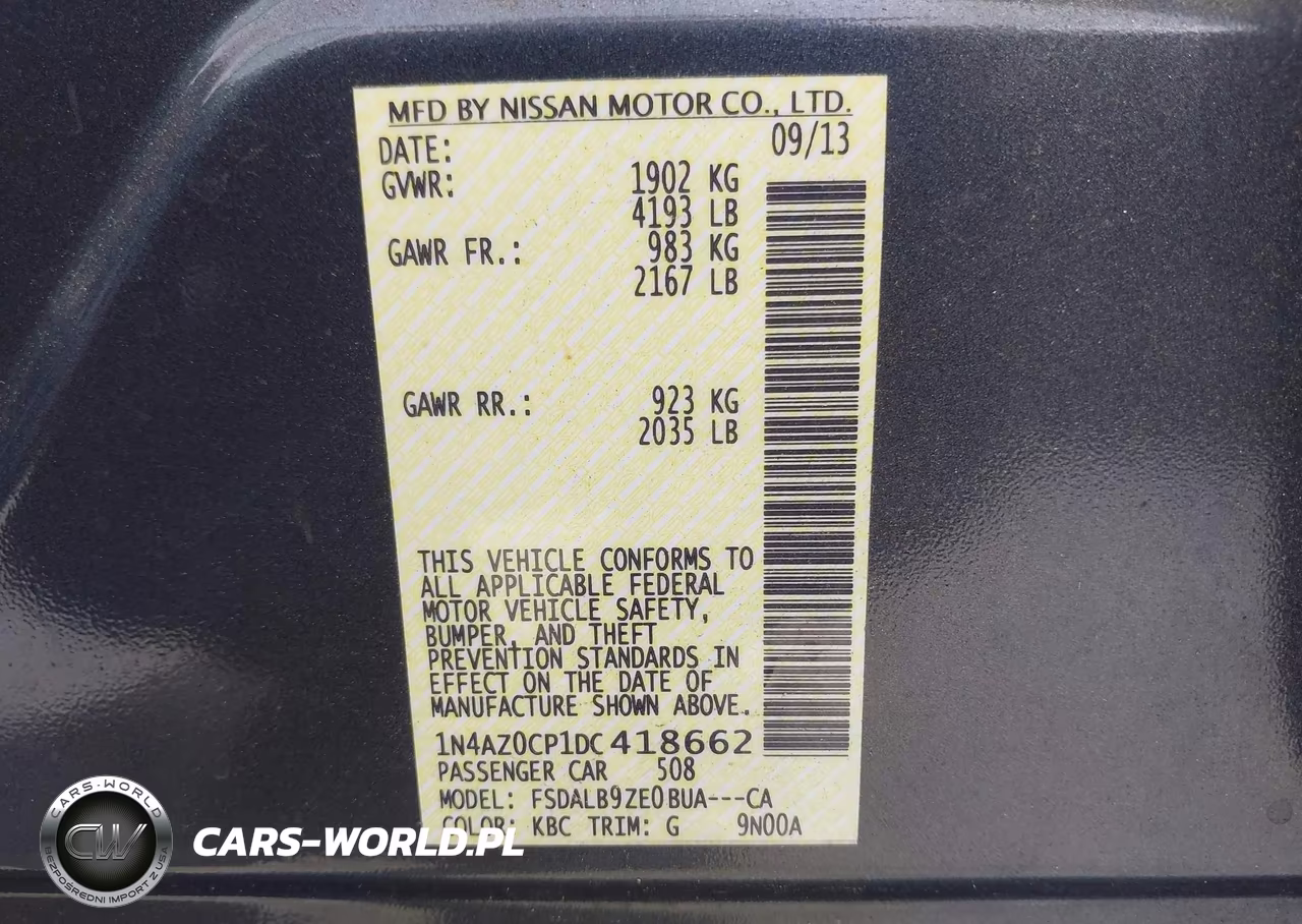 2013 Nissan Leaf S VIN:1N4AZ0CP1DC418662 - 9