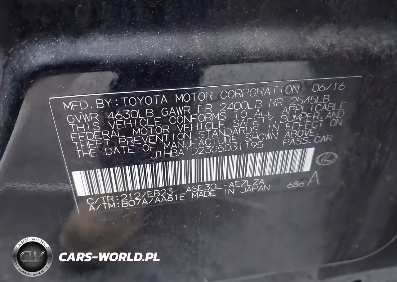 2016 Lexus Is 200T VIN:JTHBA1D23G5031195 - 9