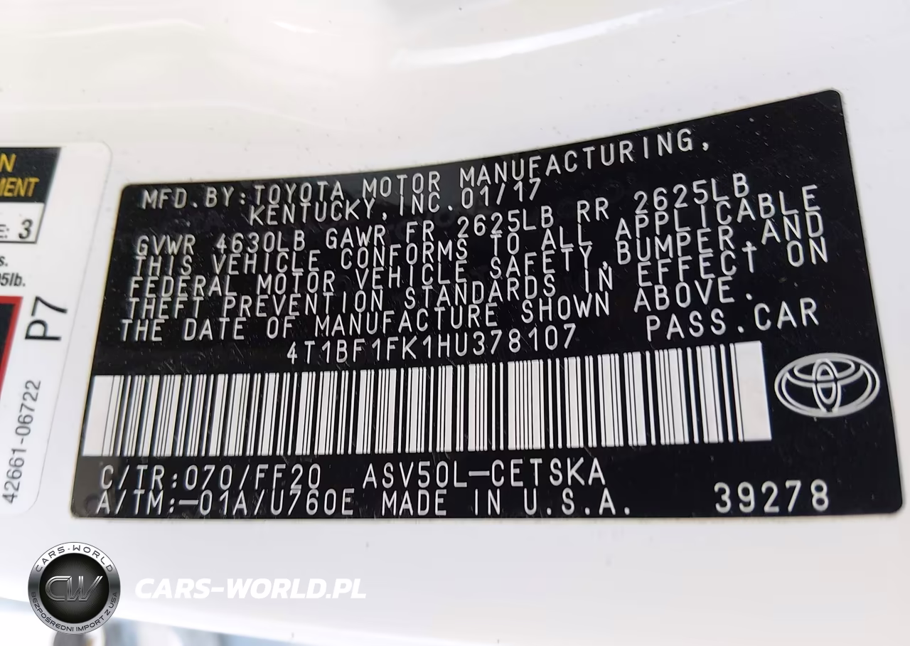 2017 Toyota Camry Se VIN:4T1BF1FK1HU378107 - 9
