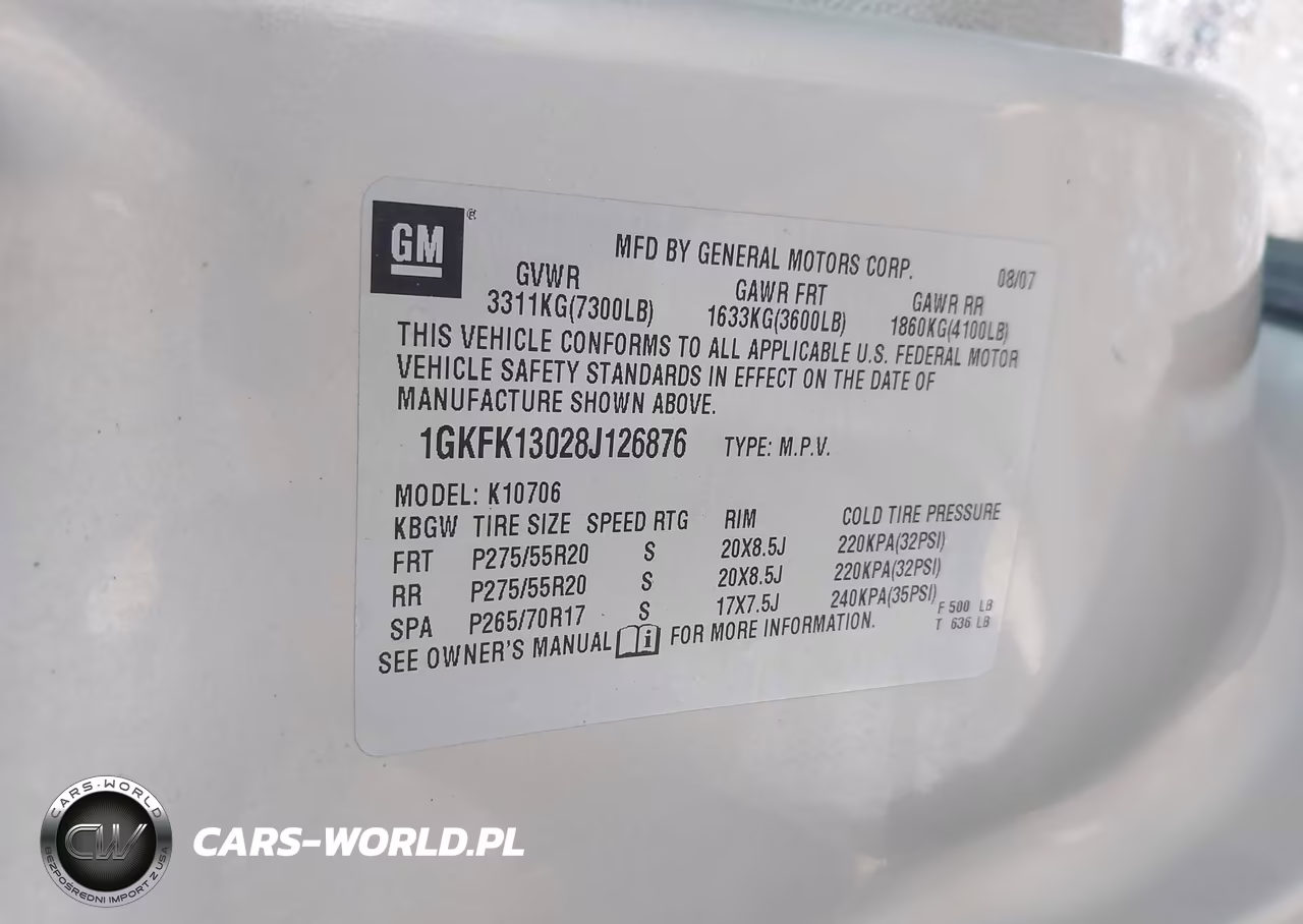2008 GMC Yukon Slt VIN:1GKFK13028J126876 - 9
