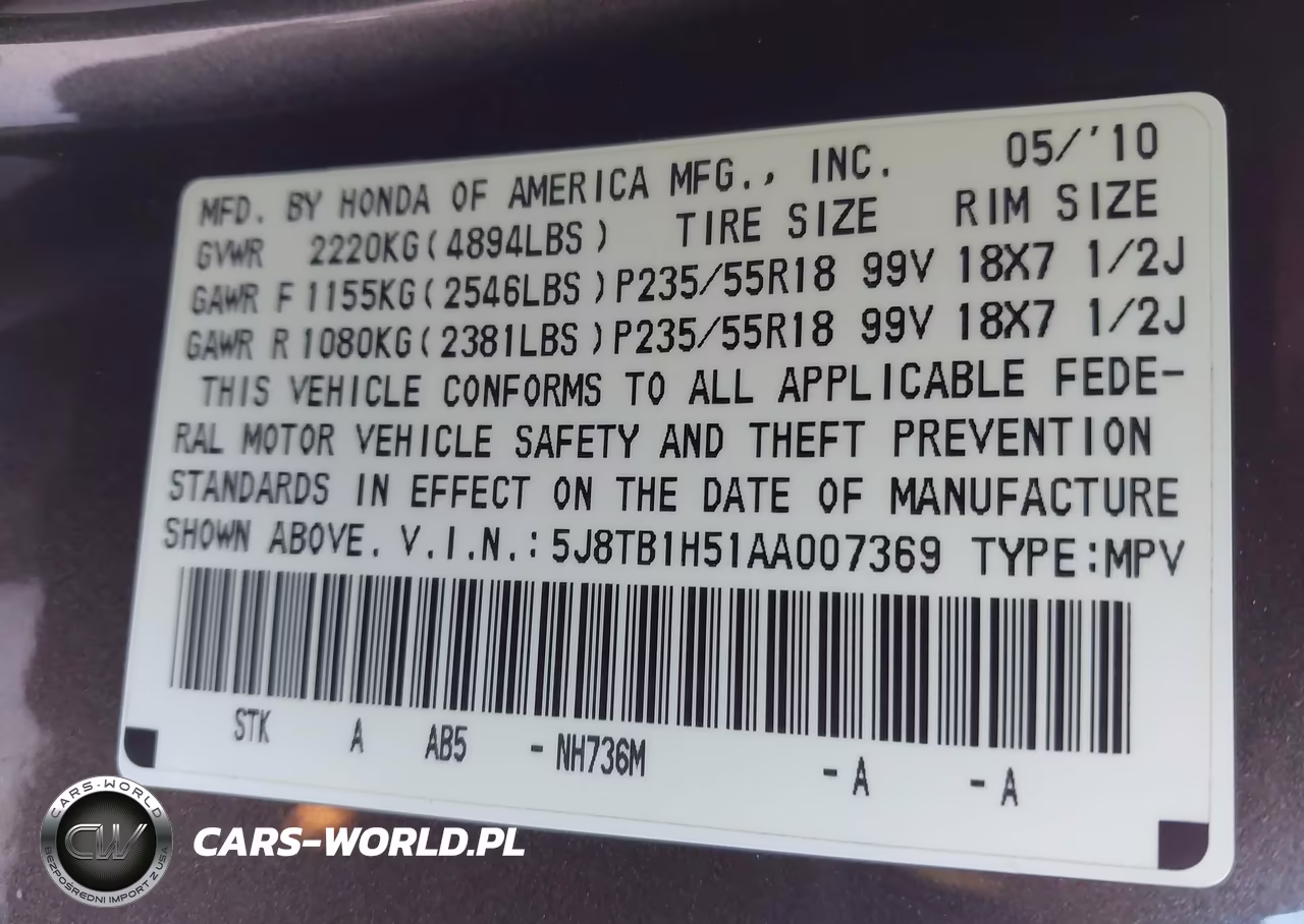 2010 Acura Rdx VIN:5J8TB1H51AA007369 - 9