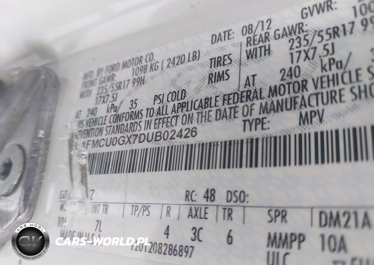 2013 Ford Escape Se VIN:1FMCU0GX7DUB02426 - 9